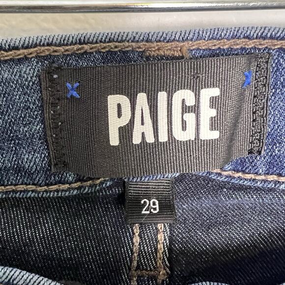 Paige Womens Lennox Jeans Sz 29 Slim Fit Denim Blue Stretch - Picture 5 of 12